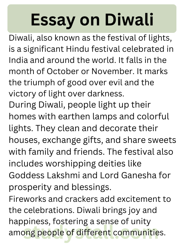 essay on diwali in english 300 words