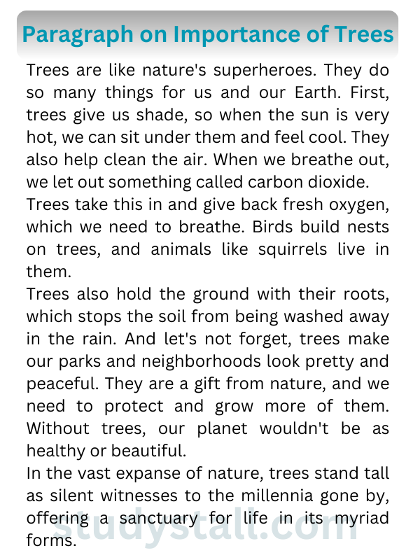 Paragraph on Save Trees – 150 Words