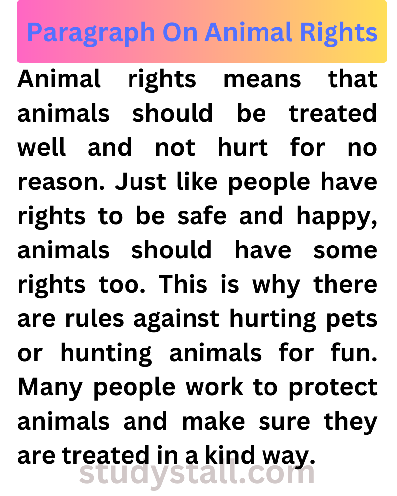 essay on animal rights 250 words