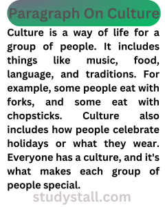 100 words essay on culture