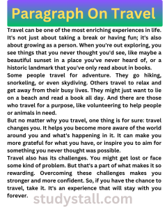 memorable travel experience essay