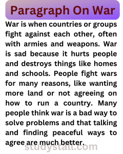 essay on war 400 words