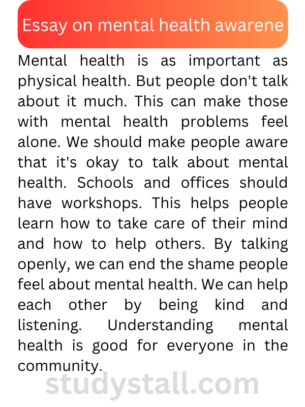 essay on mental health awareness