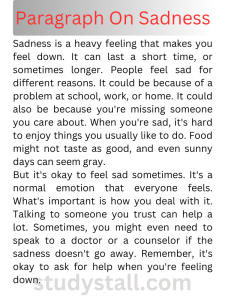 meaning of sadness essay