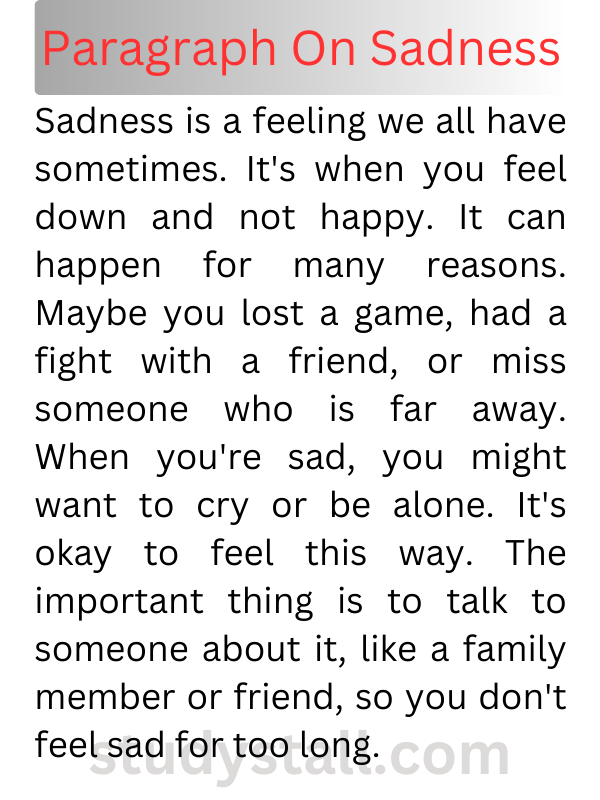 meaning of sadness essay