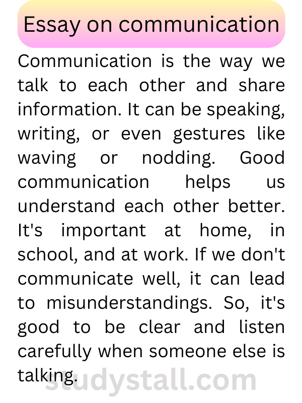 communication skills essay title