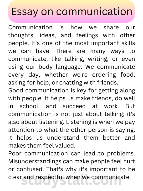 importance of communication skills essay 200 words